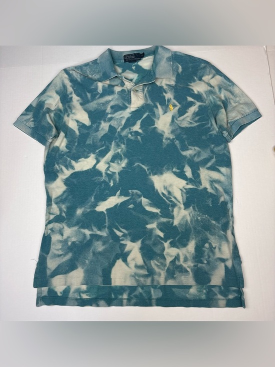 Polo Ralph Lauren Other - Polo Ralph Lauren Men XL Polo Shirt Blue DIY Upcycled Tie Dye Cotton Preppy